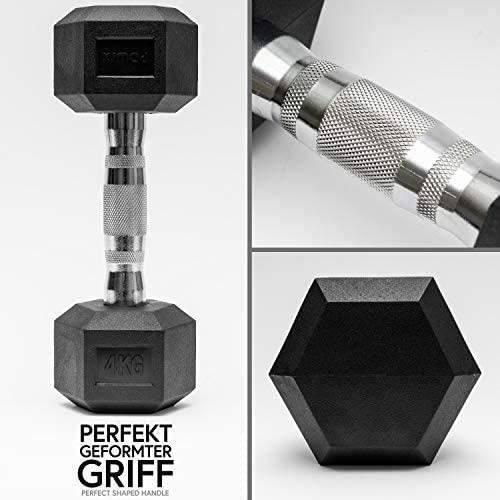 Haltère Hexagonale 35 Lb (16 Kg) CAP Caoutchouc - Idéale Muscu Et Crossfit