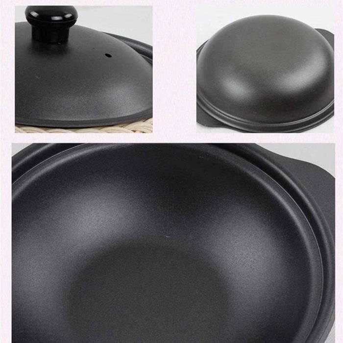 Poêle Japonaise En Fer Forgé 24cm Avec Couvercle - Wok Antiadhésif Naturel Induction Gaz