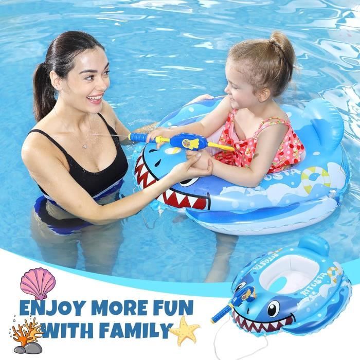 Jeux Piscine Enfant 2 Ans Avion Avec Pistolet à Eau - Flotteur Piscine 3-10 Ans Chitomars Bouée