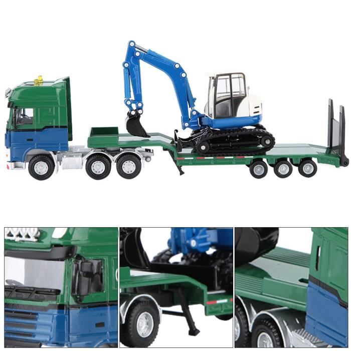 Tracteur Jouet 3 En 1 Pour Enfant - 6 Roues, Pelle, Remorque Amovible - Multicolore