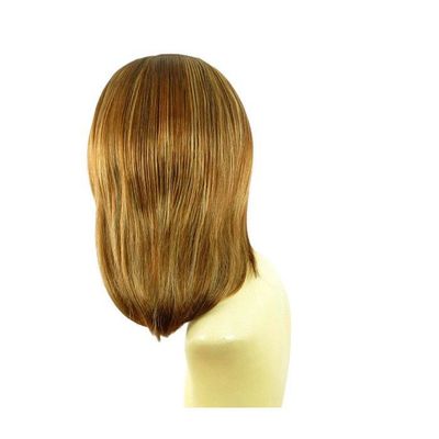Demi-perruque Synthétique Châtain Cuivré Avec Mèches Blondes - Longueur 40 Cm, Bonnet Moyen, Neuf Avec étiquettes