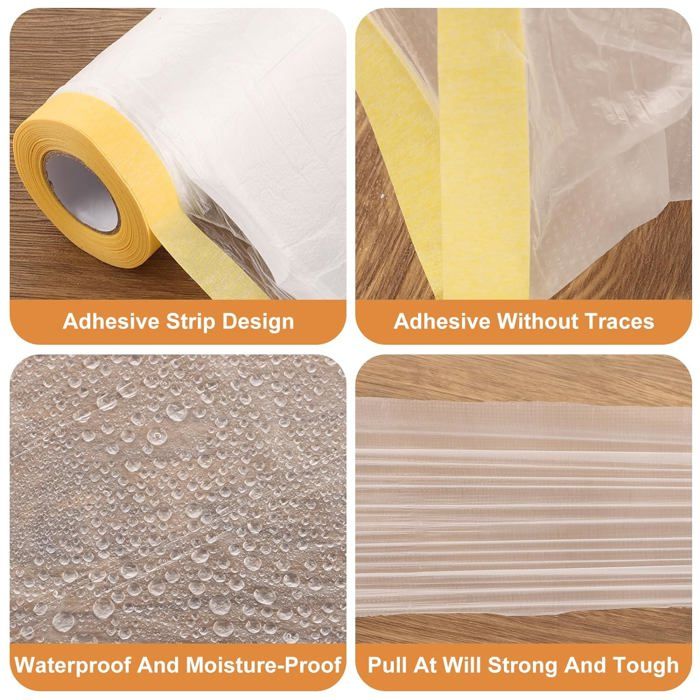 Lot De 10 Rouleaux Papier De Masquage Peinture 110 Cm X 20 M Ruban lot-de-10-rouleaux-papier-de-masquage-peinture-110-cm-x-20-m-ruban