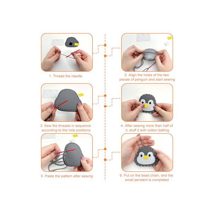 Kit Couture Enfant En Feutre – 6 Modèles D'animaux, DIY Créatif, Activité Parent-enfant - 7