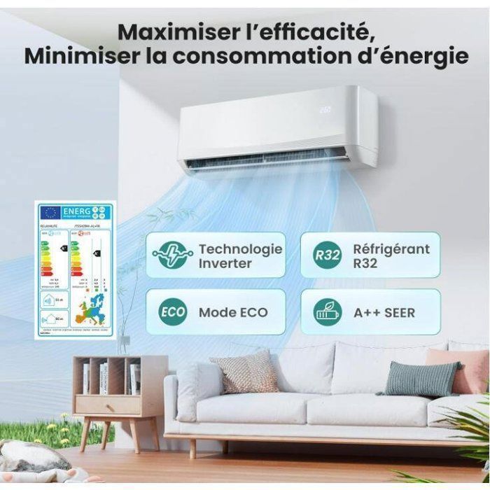 Climatiseur Smart Inverter Pour Chambre - Chauffage Et Refroidissement Mural/fenêtre