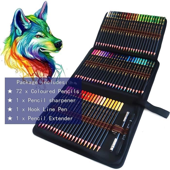 Colorya Imaginor Crayon de Couleurs - Kit 72 Crayons de Couleur Mine Tendre  Premium & Sac de Transport - Lot Professionnel pour les Livres de Coloriage  Adultes, Dessin & Scrapbooking : 