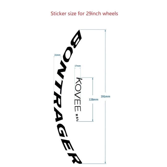 Kit Autocollants Jantes VTT Racing Blanc Mat – 27-29 Pouces, RX025, Protection Cadre