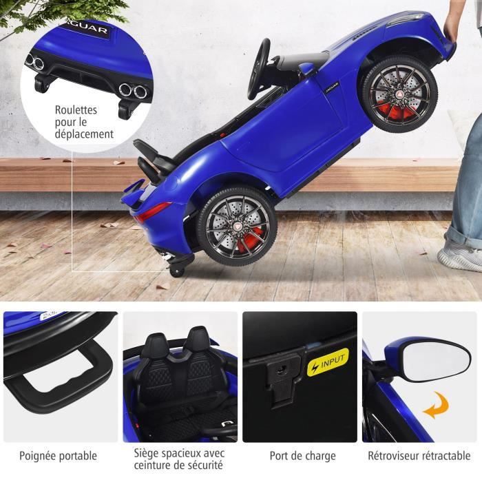 RELAX4LIFE Voiture Électrique Enfant 12V 2.4G avec Télécommande et Démarrage /Freinage Progressif, Voiture Électrique 3 Vitesses et 4 Roues Antichocs ø26cm avec Musique, Phares (Modèle 1, Noir RELAX4LIFE Voiture Électrique Enfant 12V 2.4G avec Télécommande et Démarrage /Freinage Progressif, Voiture Électrique 3 Vitesses et 4 Roues Antichocs ø26cm avec Musique, Phares (Modèle 1, Noir