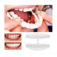 Dentier Sourire Fausse Dents Facette Dentaire Couvre Dents Artificielles 2 Haut Et 2 Bas Réutilisable Prothèses Dentaires Facettes-3