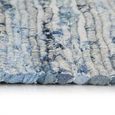 7790BOOST•)Tapis de Salon Chambre Mode|Pailsson|Tapis De Sol Antidérapant Chindi tissé à la main Denim 200x290 cm Bleu FRENCH DAYS-3