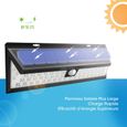 2pcs Solar Sensor Wall Light TD® 54LED Extérieur étanche Applique murale à capteur infrarouge humain-3