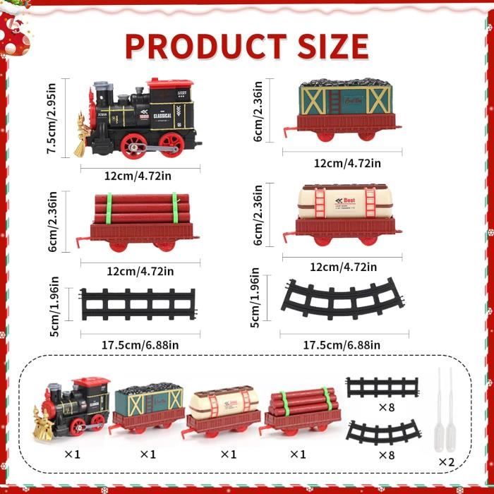 Train de Noël pour enfant avec lumières et sons - C - Multicolore Train de Noël pour enfant avec lumières et sons - C - Multicolore