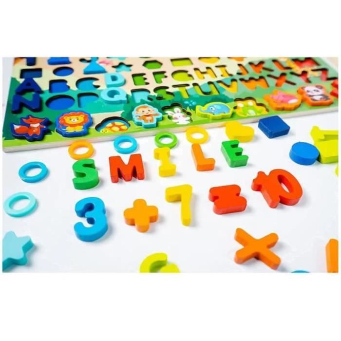 Jeux Éducatif Montessori Puzzles en Bois, Apprendre à Compter et