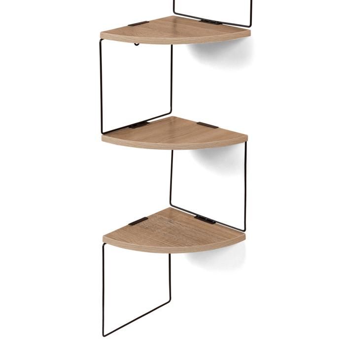 Étagère Murale D'Angle ISA 5 Niveaux Blanche IDMarket - Design Moderne Et Fonctionnel