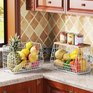 2 PCS Corbeille à Fruits Panier A Fruit Pour Cuisine, Table à Manger, L' Hôtel, Mariage, Fête, L'eau Détachable Et Filtrée - Maison