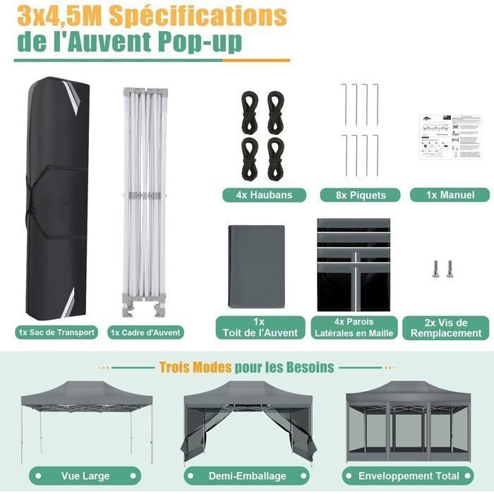 Connecteur pour tonnelle pliante 3 x 3 professionnelle - Gamm vert Connecteur pour tonnelle pliante 3 x 3 professionnelle - Gamm vert