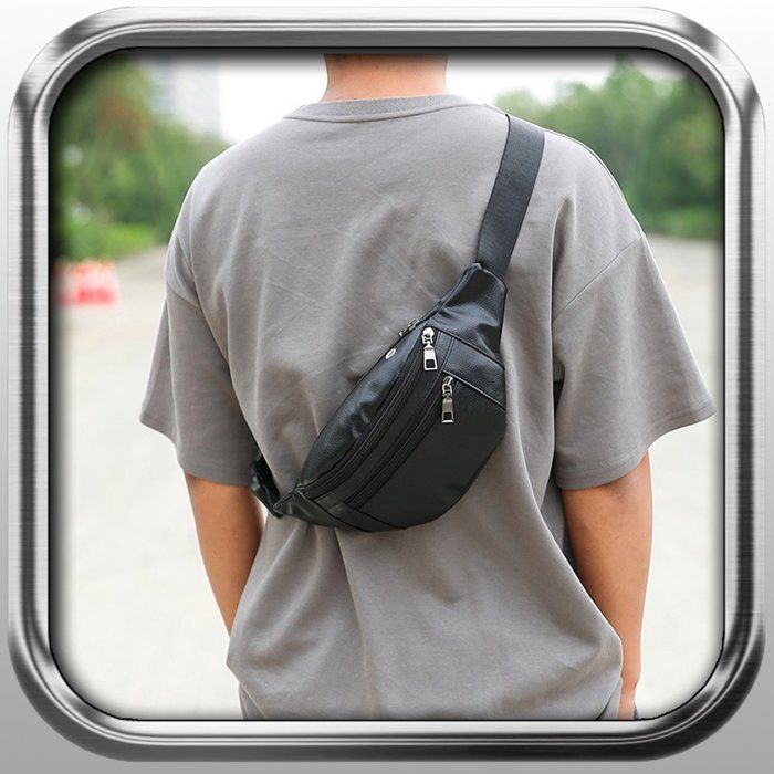 Sac Banane Vintage en Cuir Pochette Ventrale pour Hommes et Femmes