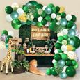 Kit Arche Ballon Vert Guirlande Ballons Blush Safari Jungle avec Ballon Vert Menthe Macaron Chrome pour Fête Nouvel An Noël Mariage-0