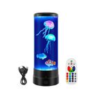 SODIAL à Bulles, Lampe à MéDuses, LumièRe LED D'Aquarium à 16Couleurs Changeantes avec TéLéCommande, Veilleuse à MéDuses AlimentéE par USB