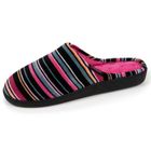 Isotoner Chaussons semelle ergonomique confort, velours rayures femme