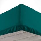 DOUCEUR D'INTERIEUR Drap Housse - Oscar - Emeraude - 90x190 cm - Microfibre - Uni