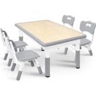NAIZY Table pour enfants avec 4 chaises ensemble de chaises de table pour enfants réglables en hauteur meubles pour enfants