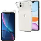 Coque pour Apple iPhone 11 + Verre Trempe - Protection Silicone Souple Ultra Mince Film Vitre Protection Ecran [Phonillico®]