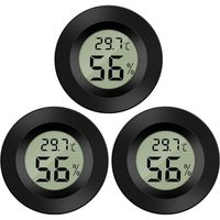 Mini Digital LCD Thermomètre Hygromètre Température Humidité pour Bureau Cuisine Humidors Incubateurs Reptiles (3 PCS