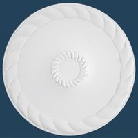 Rosace élégante Marbet R-22 | Ø 60 cm | polystyrène léger blanc