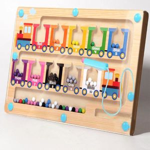 Labyrinthe Magnétique Strehknewen – Plateau Bois 22,7 Cm, Apprendre Couleurs Et Chiffres 1-10, Dès 3 Ans