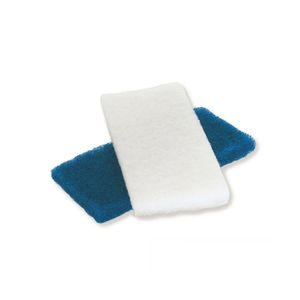 Lot De 2 Tampons Abrasifs Nettoyage Carrelage 17,8 Cm - Grain 1000, Crochet Et Boucle, Gris
