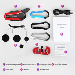 KIT BLUETOOTH TÉLÉPHONE Micro doux E1 - Casque Bluetooth Pour Moto, Oreill