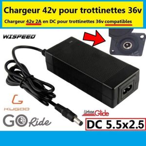 PIECES DETACHEES TROTTINETTE ELECTRIQUE Chargeur 42v DC pour trottinettes électrique en ba