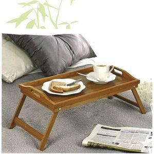 Pipishell Plateau de lit en bambou avec pieds pliables, plateau de  petit-déjeuner pour canapé, lit, manger, travail, utilisé comme plateau de