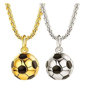 Pendentif Ballon De Football En Acier Inoxydable - Diamètre 10mm - Couleurs Argent, Or, Noir - Pour Chaînes Jusqu'à 4mm - Cadeau Fan De Sport