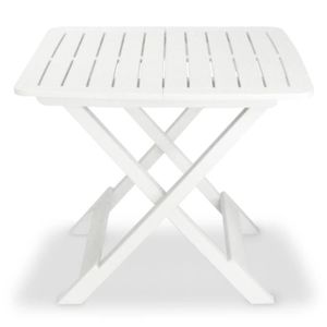 Ensemble table et chaise de jardin XIXIYAN Ensemble de bistro pliable 3 pcs Plastique Blanc