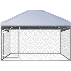 ENCLOS - CHENIL Niches et enclos pour chiens  Chenil exterieur avec toit pour chiens 200 x 200 x 135 cm