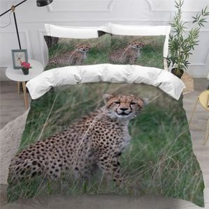 Leopard Léopard Couvre lit Art sauvage et libre coloré 