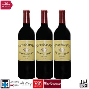 VIN ROUGE Clos du Marquis Rouge 2018 - Lot de 3x75cl - Vin R