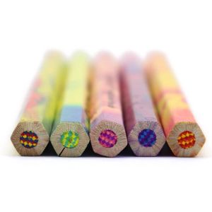 CRAYON DE COULEUR crayon de couleur en plomb, 5 couleurs, pour peinture, écriture, dessin, papeterie, cadeau Any-colors-3pcs -DRFT1401