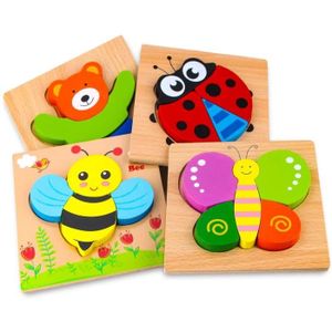 PUZZLE  Puzzles en Bois, Jouets Montessori Enfant 1 2 3 4