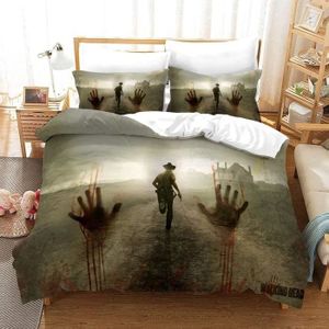 The Walking Dead Avec Housse De Couette Ensemble De Literie 3PCS Housse de Couette Taie d'oreiller UK/EU Taille