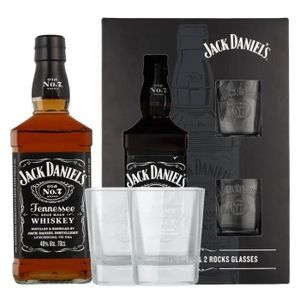 WHISKY BOURBON SCOTCH Whisky JACK DANIEL'S Coffret  2 Verres