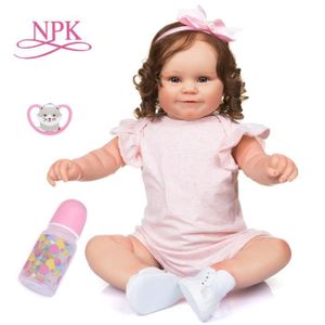 POUPÉE LOLI poupée de fille mignonne et populaire, Version deux tailles, Reborn, avec cheveux bruns enracinés, corps doux,