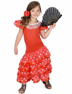 robe flamenco fille rose