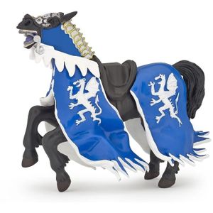 FIGURINE - PERSONNAGE Figurine Cheval du roi au dragon Bleu - PAPO - LE MONDE MEDIEVAL - Pour Enfant à partir de 3 ans