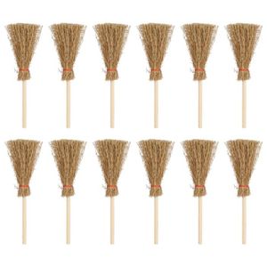 12 Pcs Mini Balai Portable Corde Rouge Assistant Accessoire Balais De Paille Pour Cosplay Party Costume Halloween Achat Vente Assemblage Construction Cdiscount