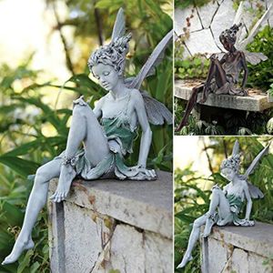 STATUE - STATUETTE Fleur FéE Statue Ornements de Jardin RéSine Artisa
