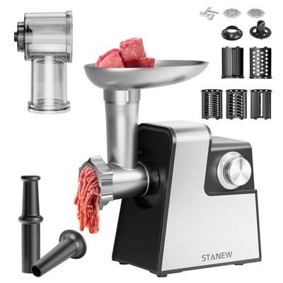 MPM MMM-05 Hachoir à Viande Électrique Avec Alimentation En Saucisses 3 Disques De Coupe 720w Blanc Blanc 17669301
