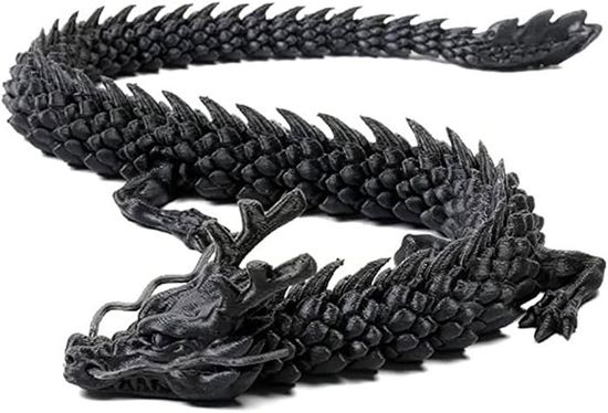 Figurine Dragon reine roi à trois têtes imprimée en 3D, ornement