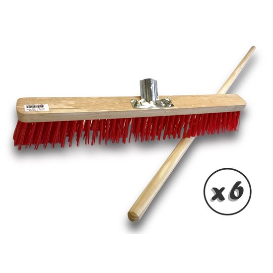 Balai Cantonnier 60cm – Fibre PVC, Monture Bois, Douille Métal – Neuf